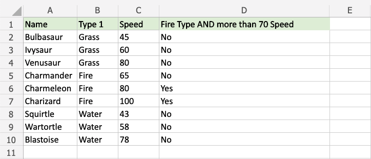 Excel AND 函数