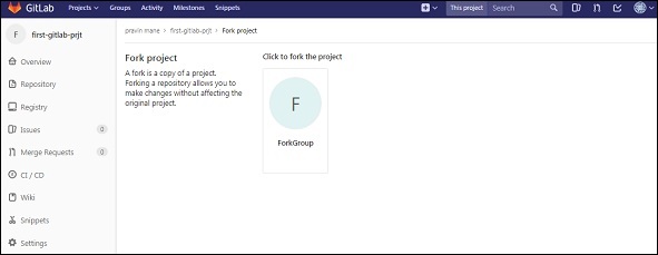 GitLab Fork Project