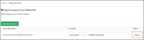 GitLab 导入存储库