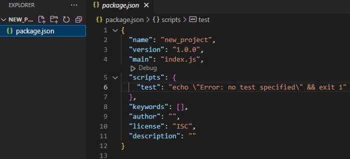 package.json 文件示例