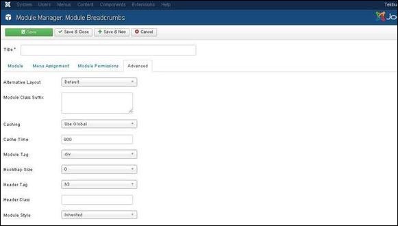 Joomla Breadcrumb Module