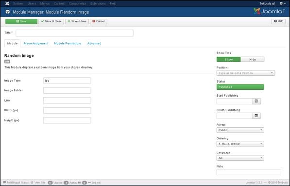 Joomla 随机图像模块