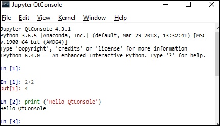 Jupyter QtConsole