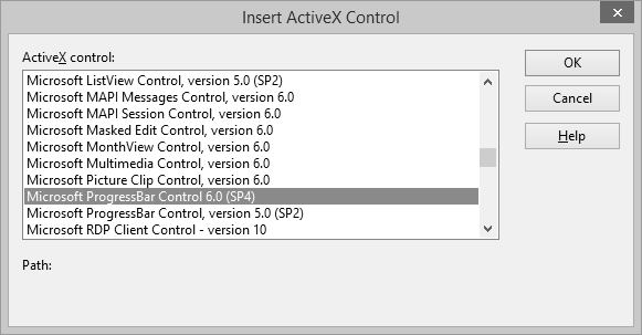 插入 ActiveX 控件
