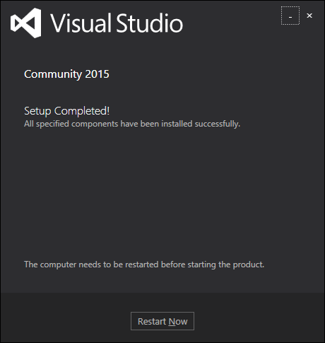 Visual Studio 已安装