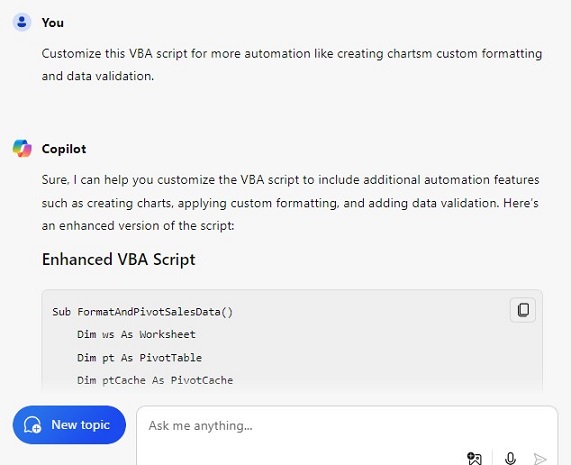 自定义 VBA 脚本以实现更多自动化