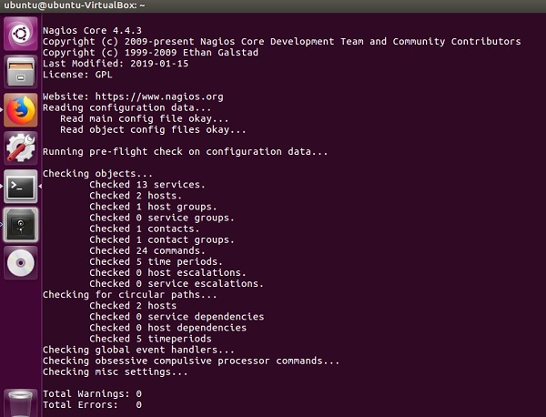 Nagios 配置验证