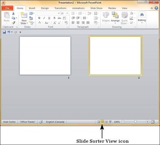 Microsoft PowerPoint 2010 中删除现有幻灯片