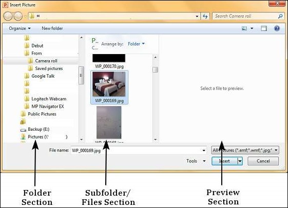 Microsoft PowerPoint 2010 中添加图片到幻灯片