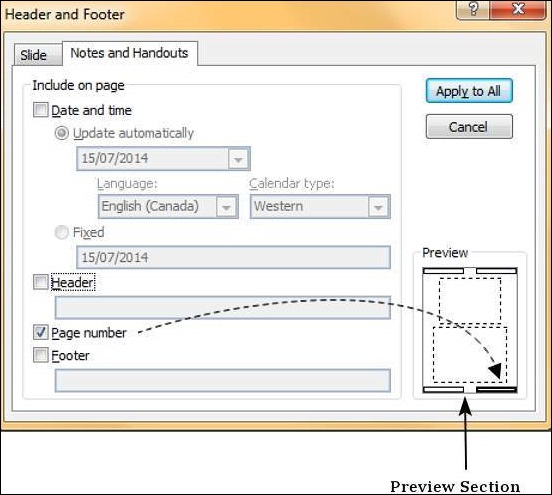 Microsoft PowerPoint 2010 中添加页眉和页脚