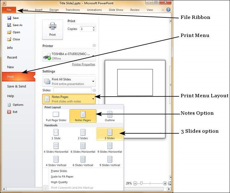 Microsoft PowerPoint 2010 添加幻灯片注释