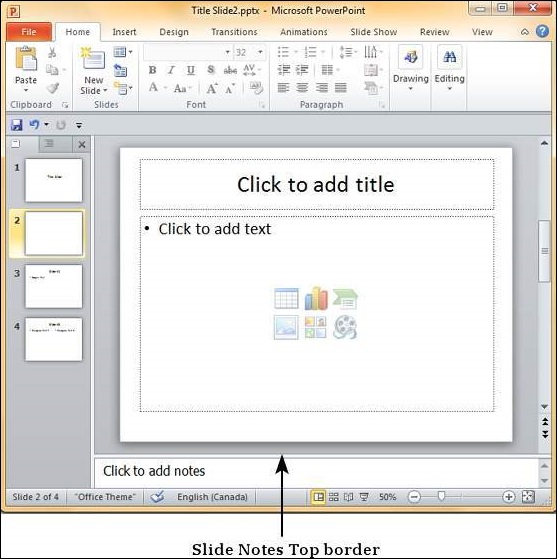 Microsoft PowerPoint 2010 添加幻灯片注释