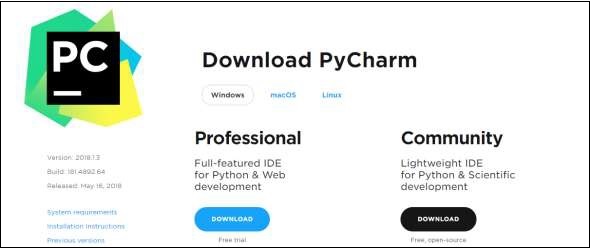 Download Pycharm