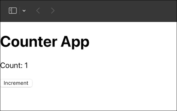 counter app increasing 1