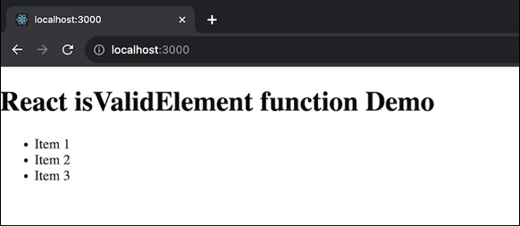 valid element demo