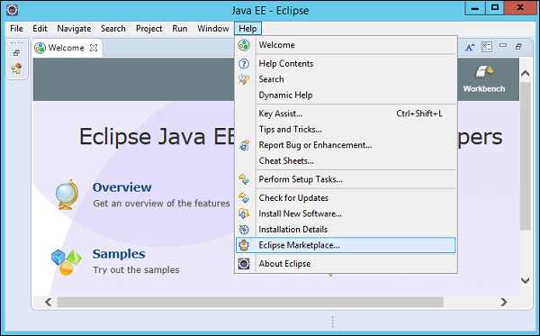 Eclipse Marketplace 菜单项