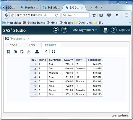 Proc sql Update