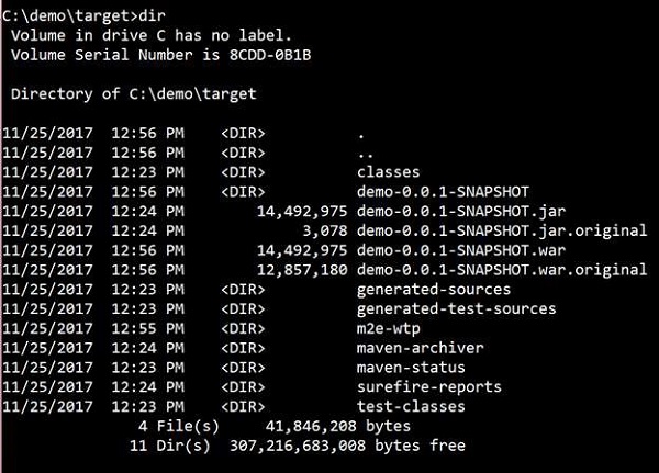 Maven 打包应用程序目标目录