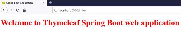 Spring Boot Thymeleaf Web 应用程序