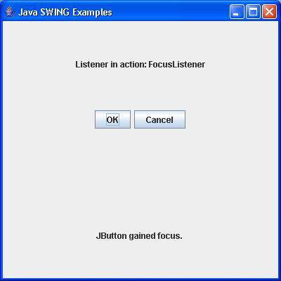 SWING focusListener