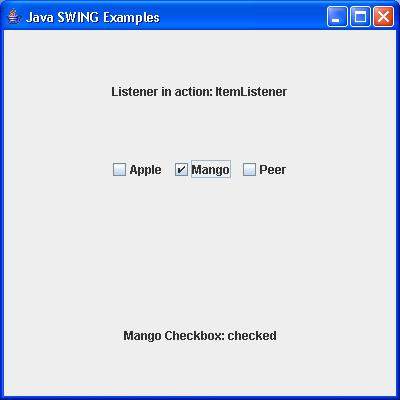 SWING ItemListener