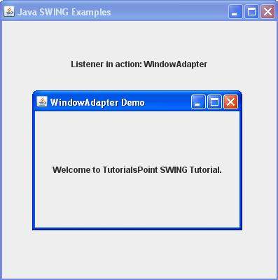 SWING WindowAdapter