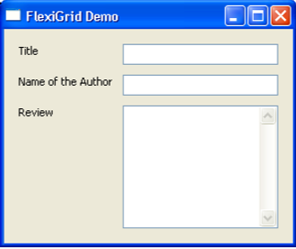 FlexiGridDemo 输出